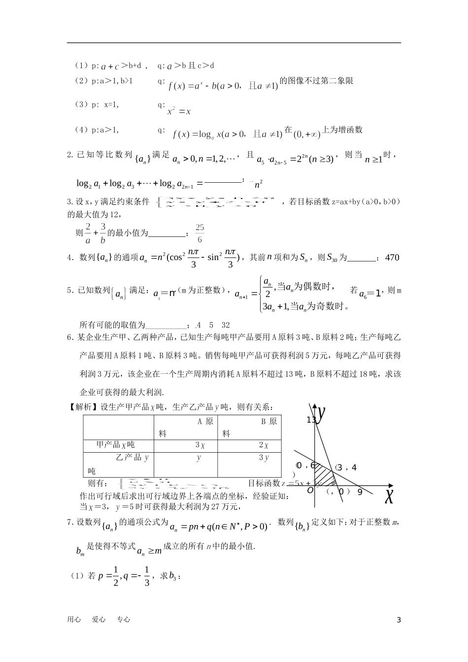 江苏省兴泰高补中心高考数学授课讲义 数列与不等式1苏教版_第3页