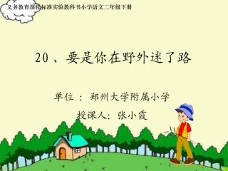 《要是你在野外迷了路》课件 (2)