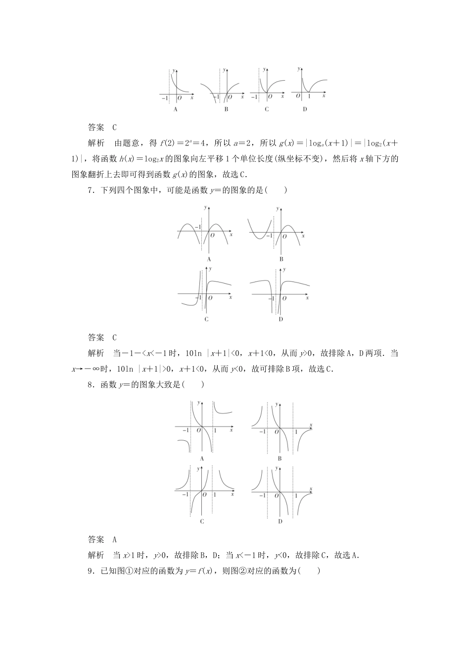 高考数学刷题首选卷 考点测试11 函数的图象 理（含解析）-人教版高三全册数学试题_第3页