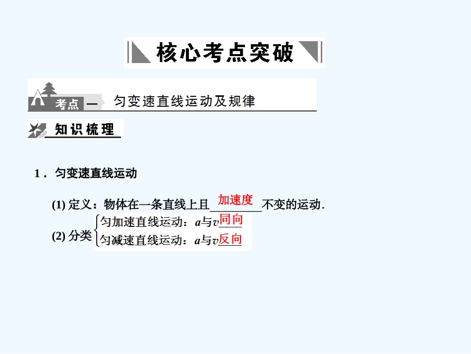 【创新设计】2011届高考物理一轮复习 第2章 第2课时 匀变速直线运动的规律及应用_第2页