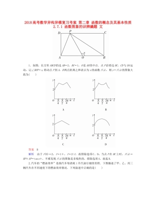 高考数学异构异模复习 第二章 函数的概念及其基本性质 2.7.1 函数图象的识辨撬题 文-人教版高三全册数学试题