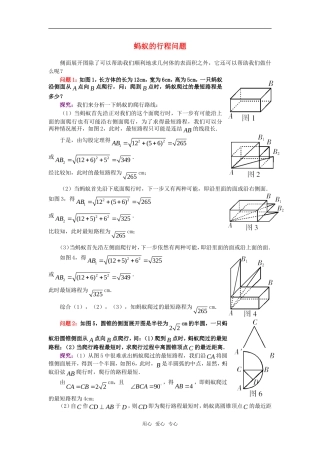 高考数学复习点拨 蚂蚁的行程问题