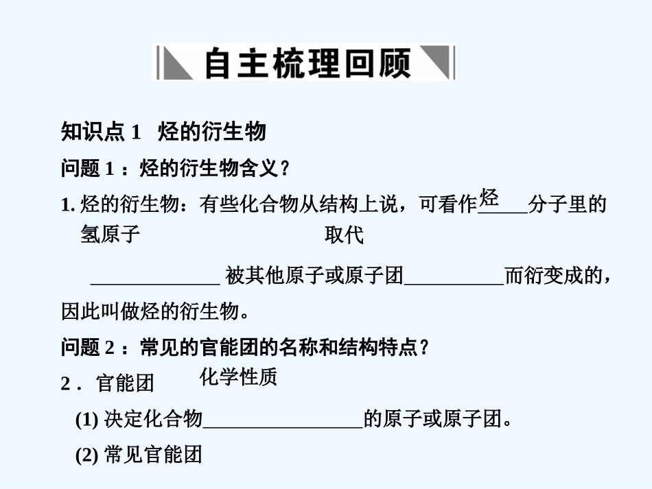 【创新设计】2011届高考化学一轮复习 第1节 溴乙烷 卤代烃课件 大纲人教版_第2页