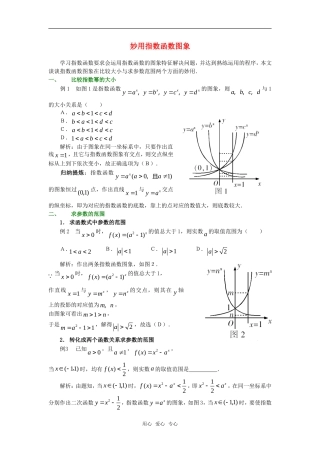 高考数学复习点拨 妙用指数函数图象