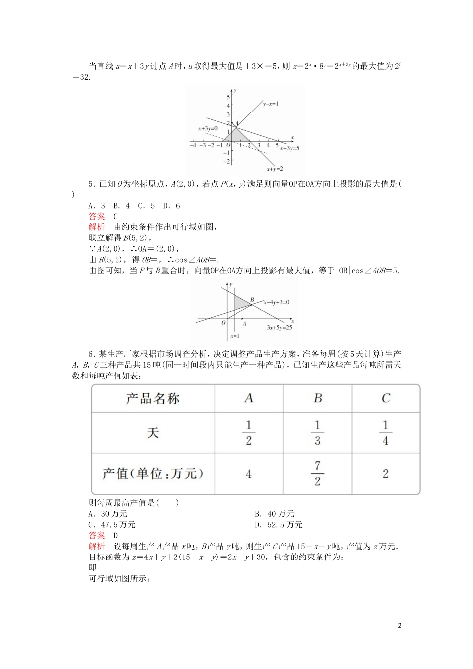 高考数学一轮复习 第6章 不等式 第2讲 课后作业 理（含解析）-人教版高三全册数学试题_第2页