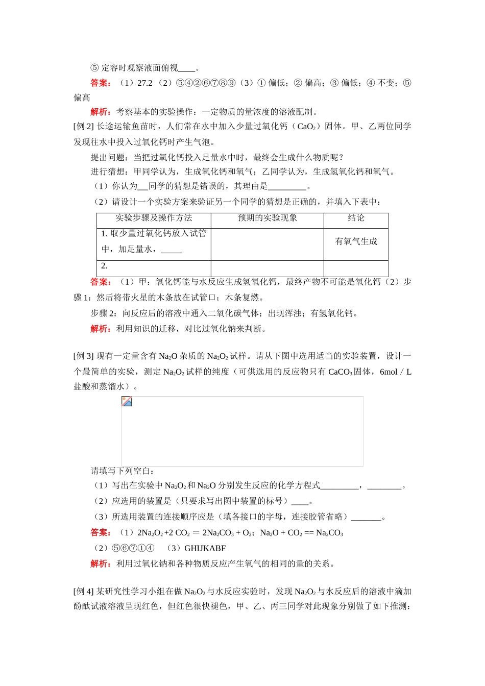 高一化学专题二：有关实验和物质推断人教实验版知识精讲_第2页