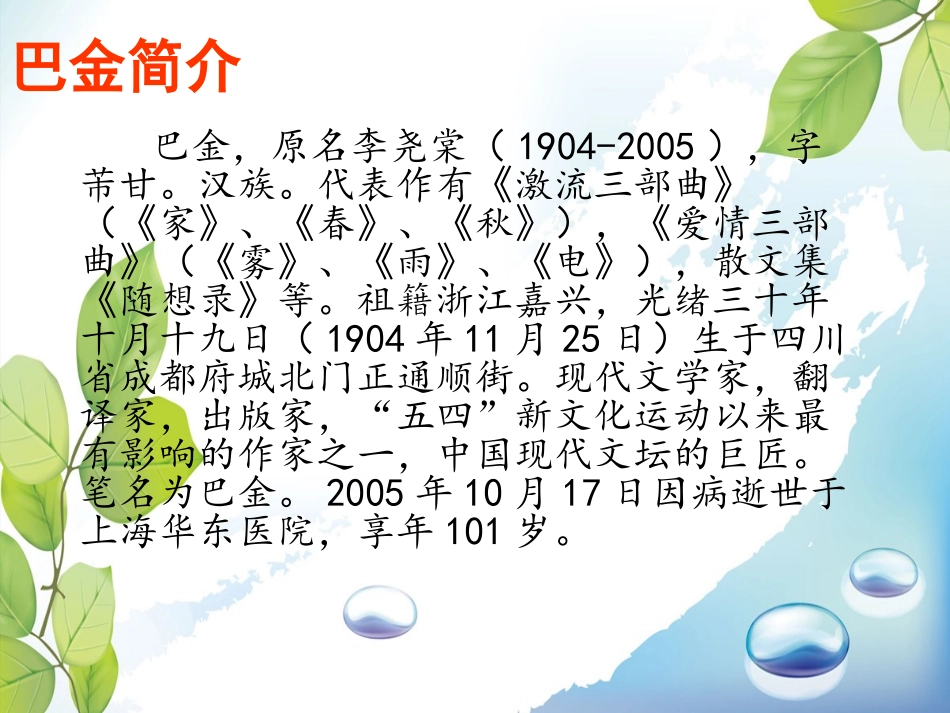 《鸟的天堂》课件6_第2页