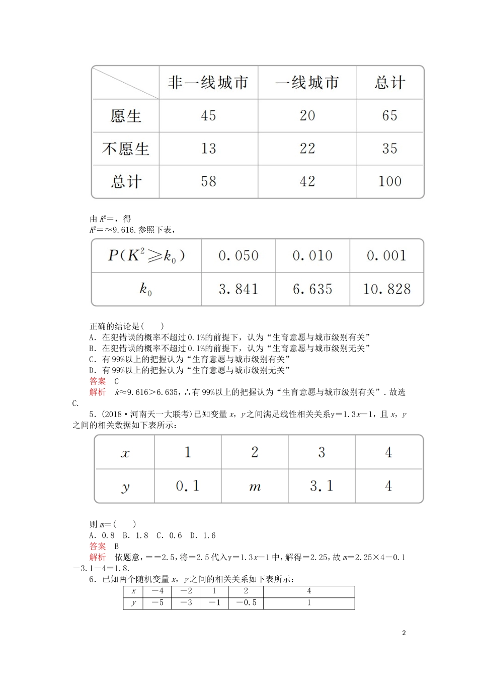 高考数学一轮复习 第9章 统计与统计案例 第3讲 课后作业 理（含解析）-人教版高三全册数学试题_第2页