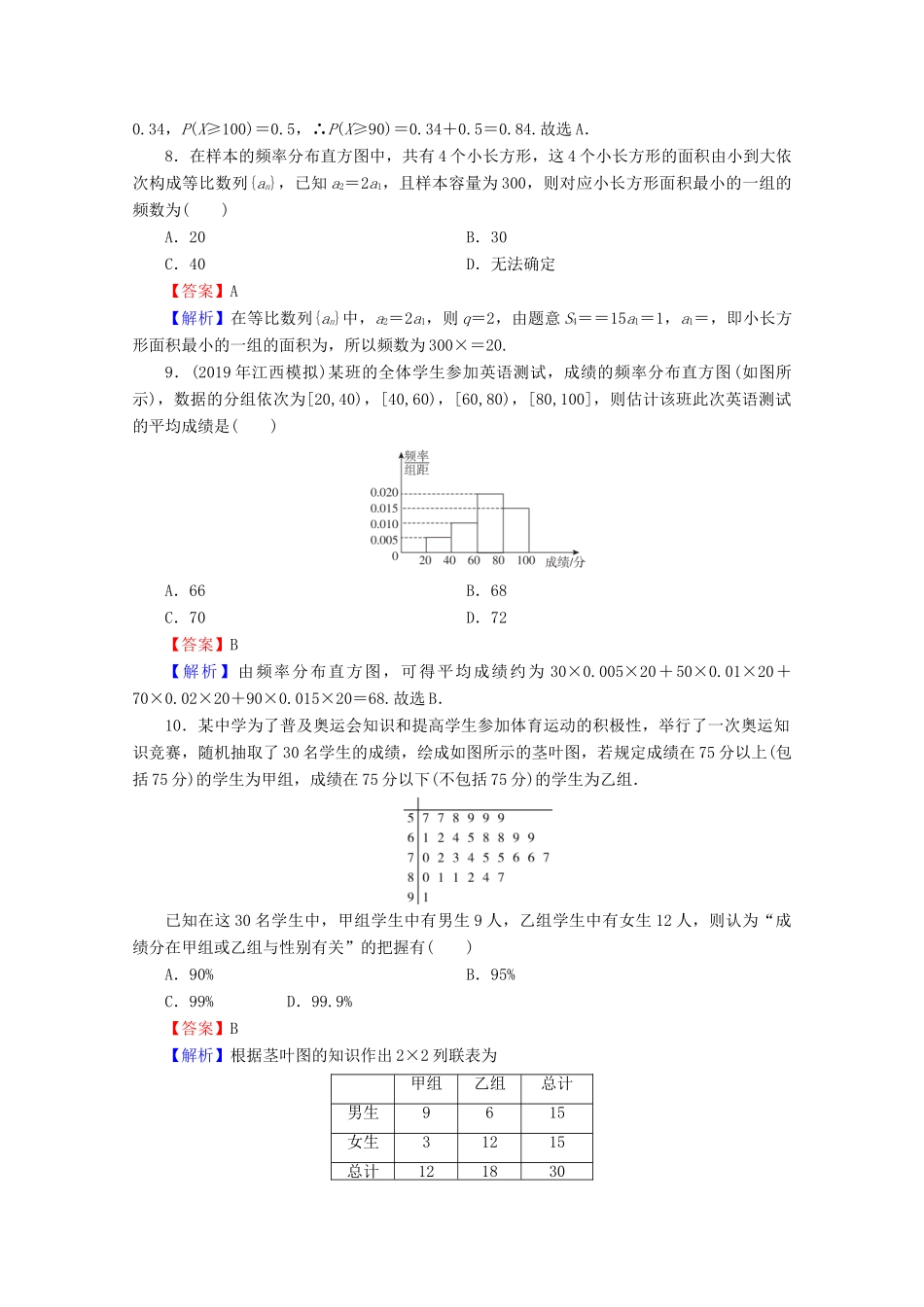 高考数学二轮复习 小题专项训练11 理-人教版高三全册数学试题_第3页