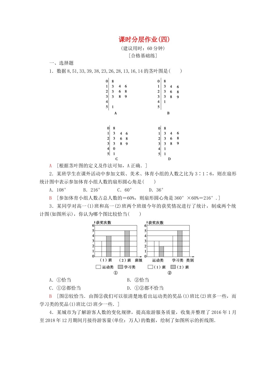 高中数学 课时分层作业4 统计图表（含解析）北师大版必修2-北师大版高一必修2数学试题_第1页