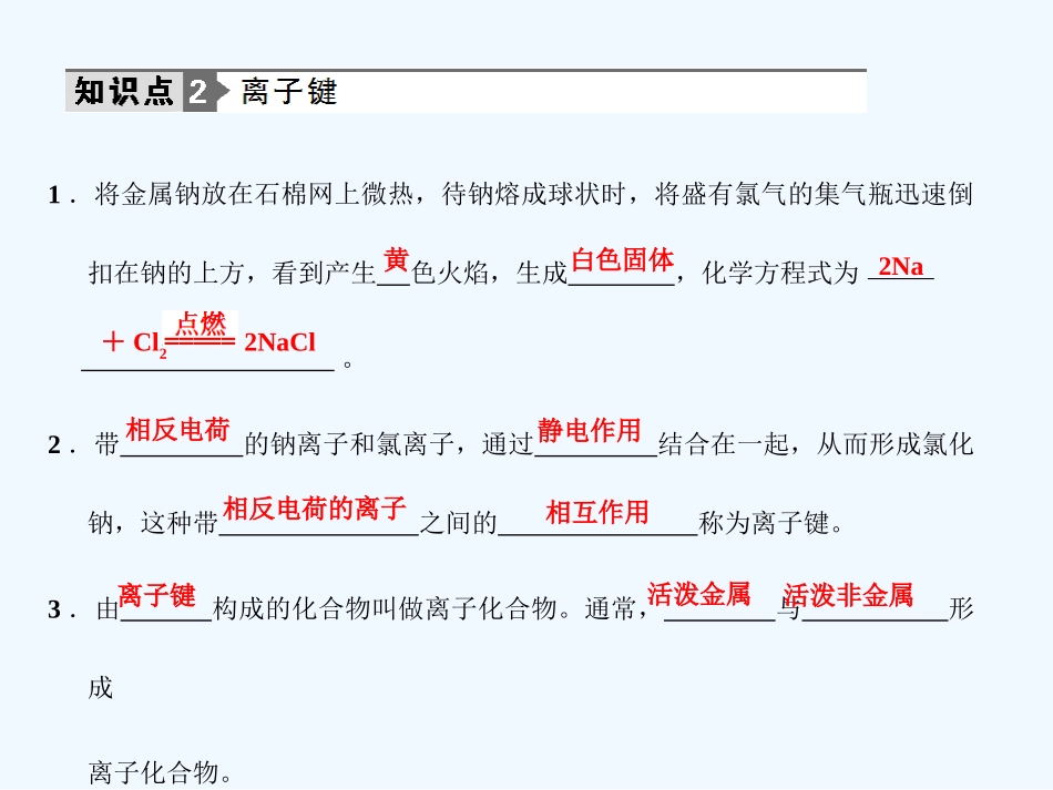 【人教版创新设计】2011届高考化学一轮复习 第三节 化学键课件 新人教版_第3页