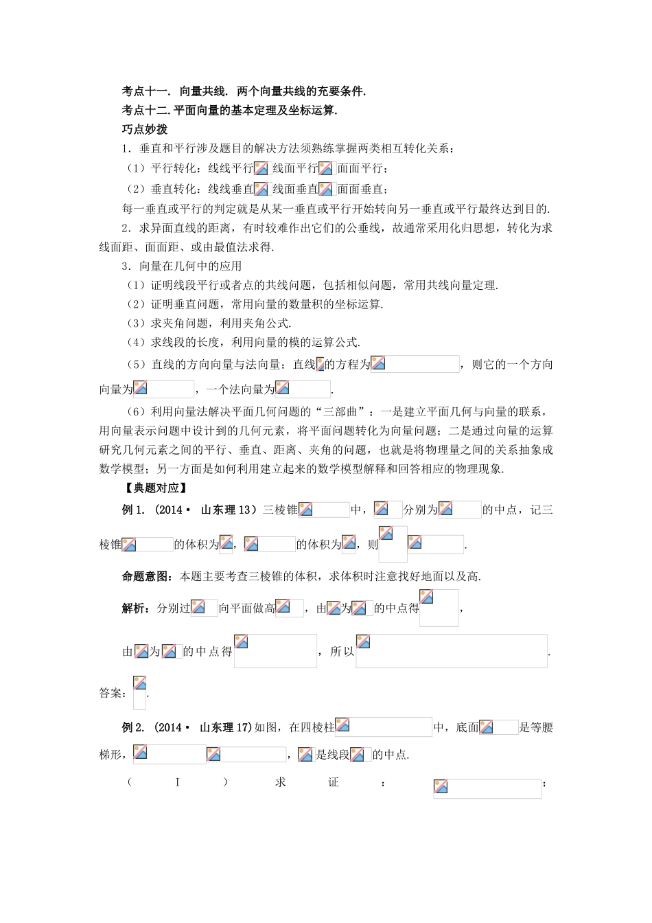 （临门一脚 山东专用）高考数学 热点专题复习热点七 立体几何与向量 理-人教版高三全册数学试题_第2页