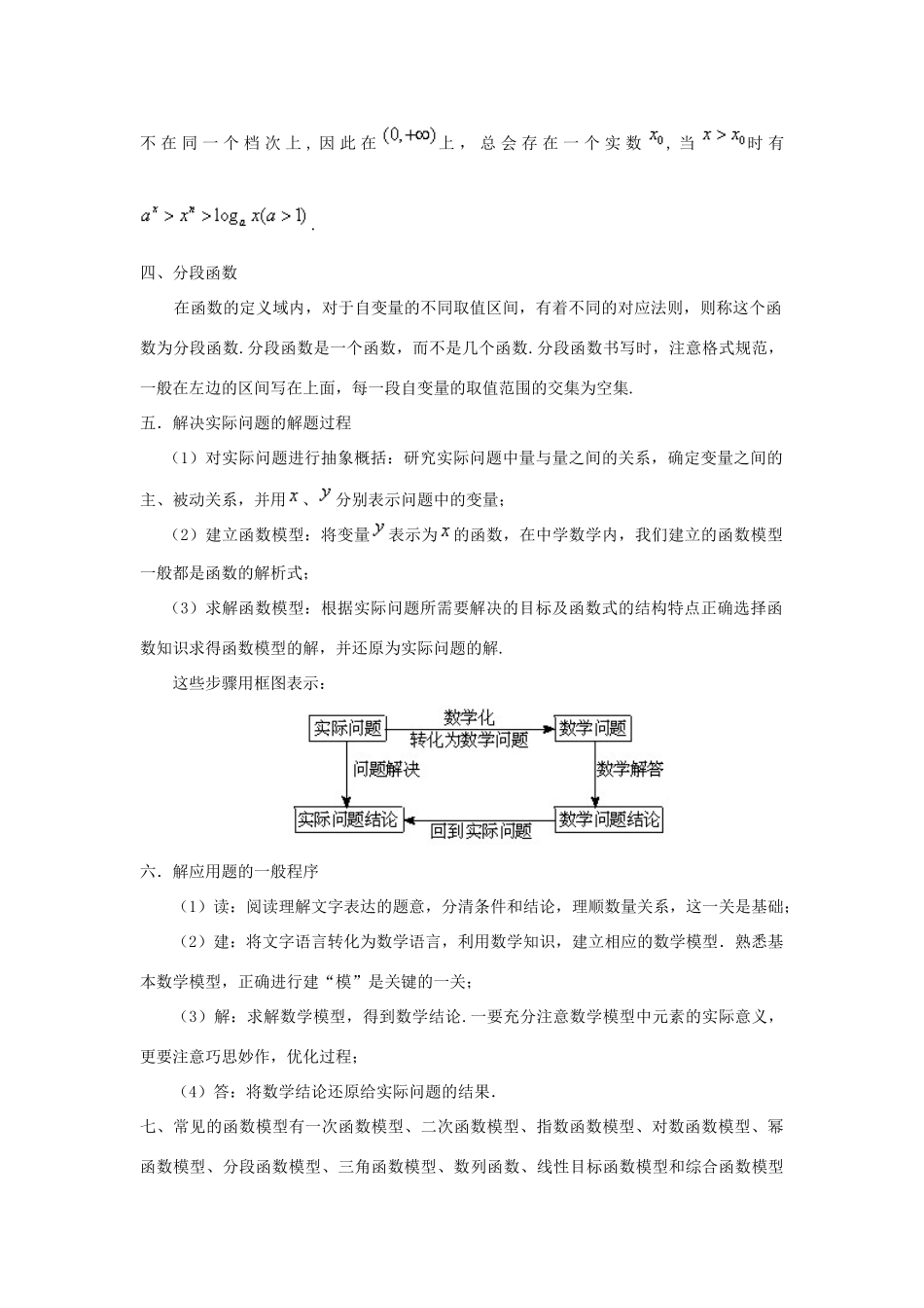 高考数学 常见题型解法归纳反馈训练 第10讲 函数（指数函数、对数函数和分段函数）模型及其应用-人教版高三全册数学试题_第2页