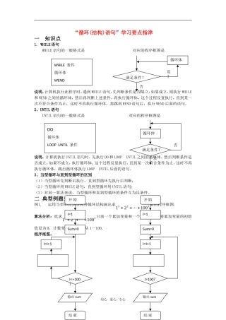 高考数学复习点拨 “循环（结构）语句”学习要点指津