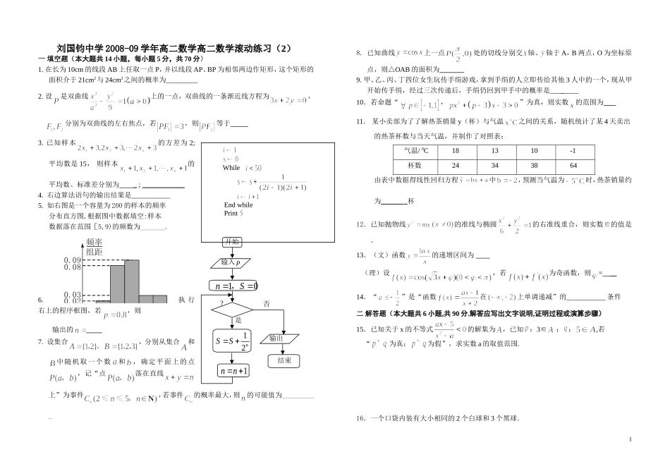 刘国钧中学高二数学滚动练习（2）doc_第1页
