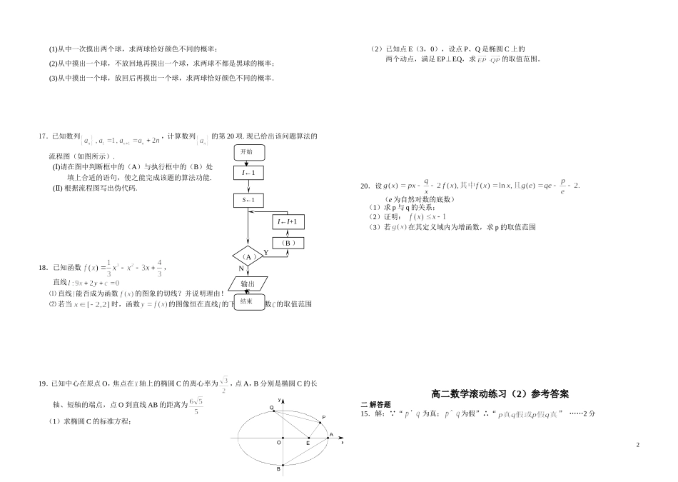 刘国钧中学高二数学滚动练习（2）doc_第2页