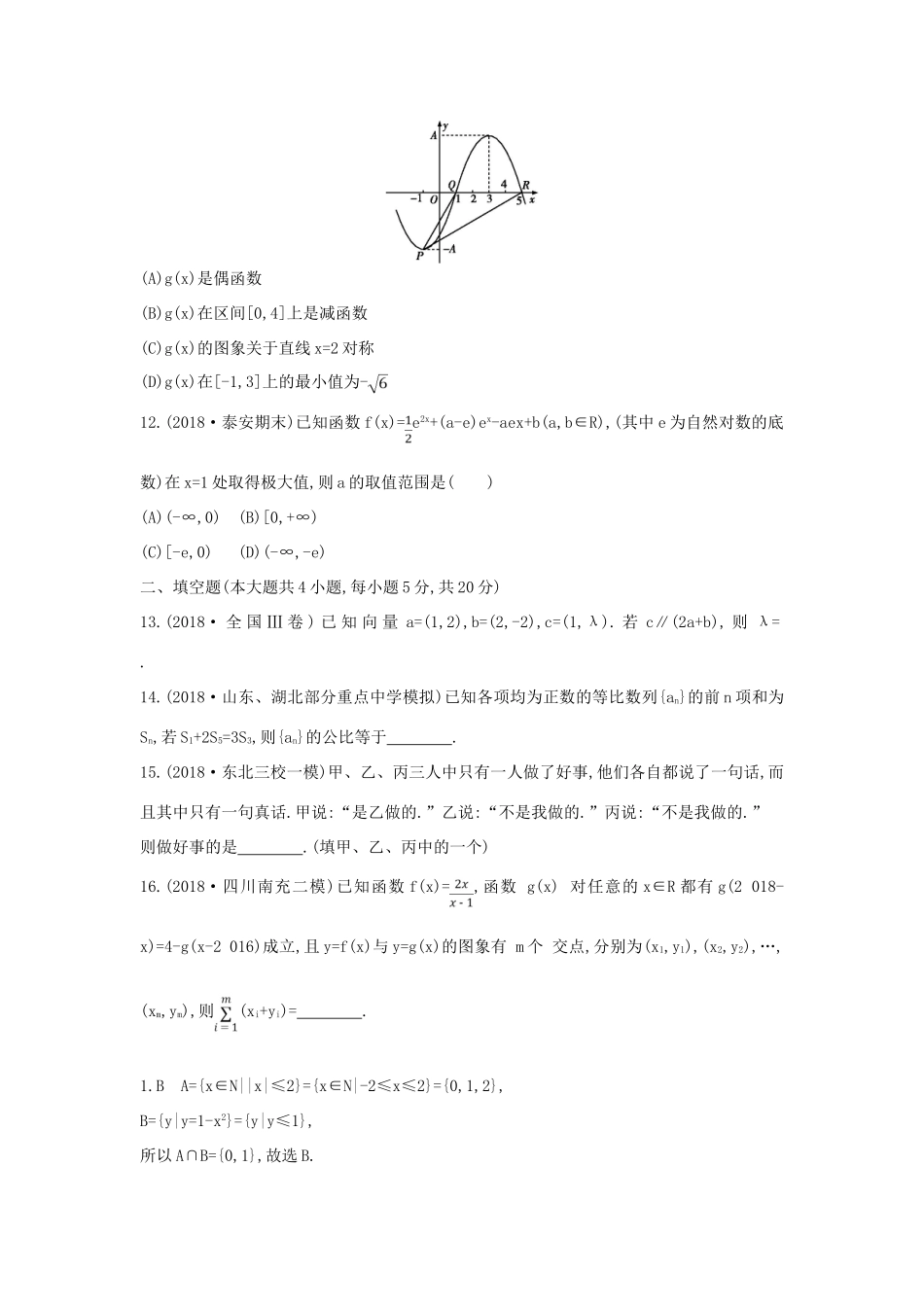 高考数学二轮复习 客观题提速练二 文-人教版高三全册数学试题_第3页