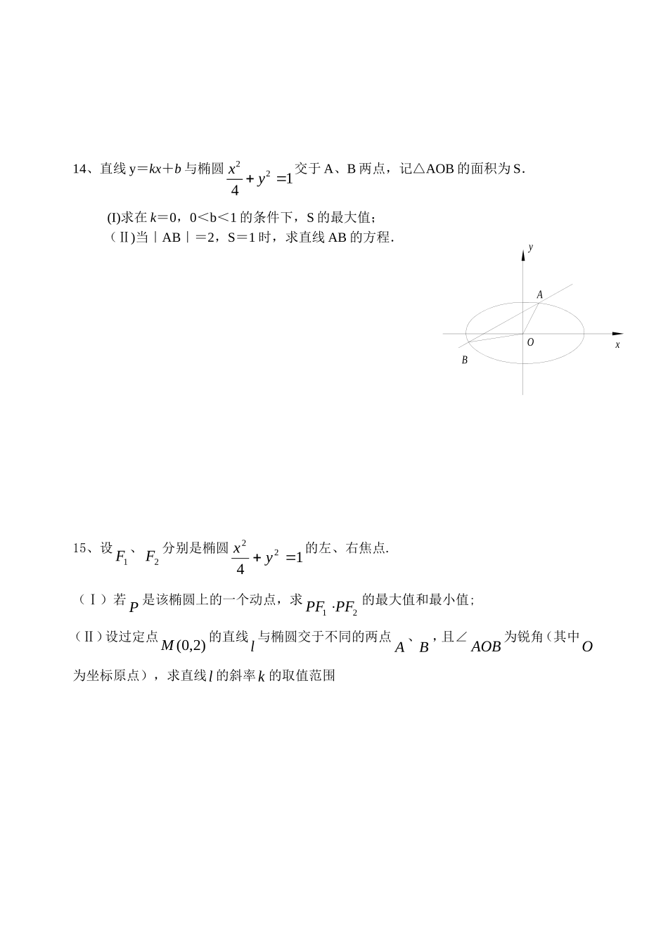高二数学圆锥曲线复 习新课标人教A版选修2-1_第3页