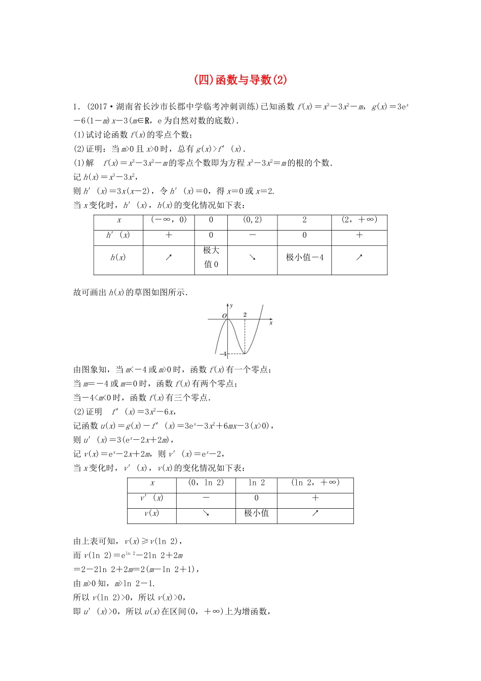 高考数学二轮复习 专项精练 压轴大题突破练（四）函数与导数（2）理-人教版高三全册数学试题_第1页