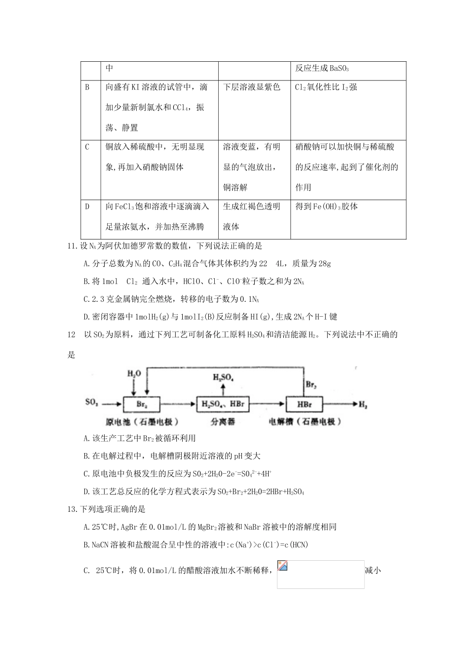 四川省内江市高三化学第一次模拟考试试题-人教版高三全册化学试题_第2页