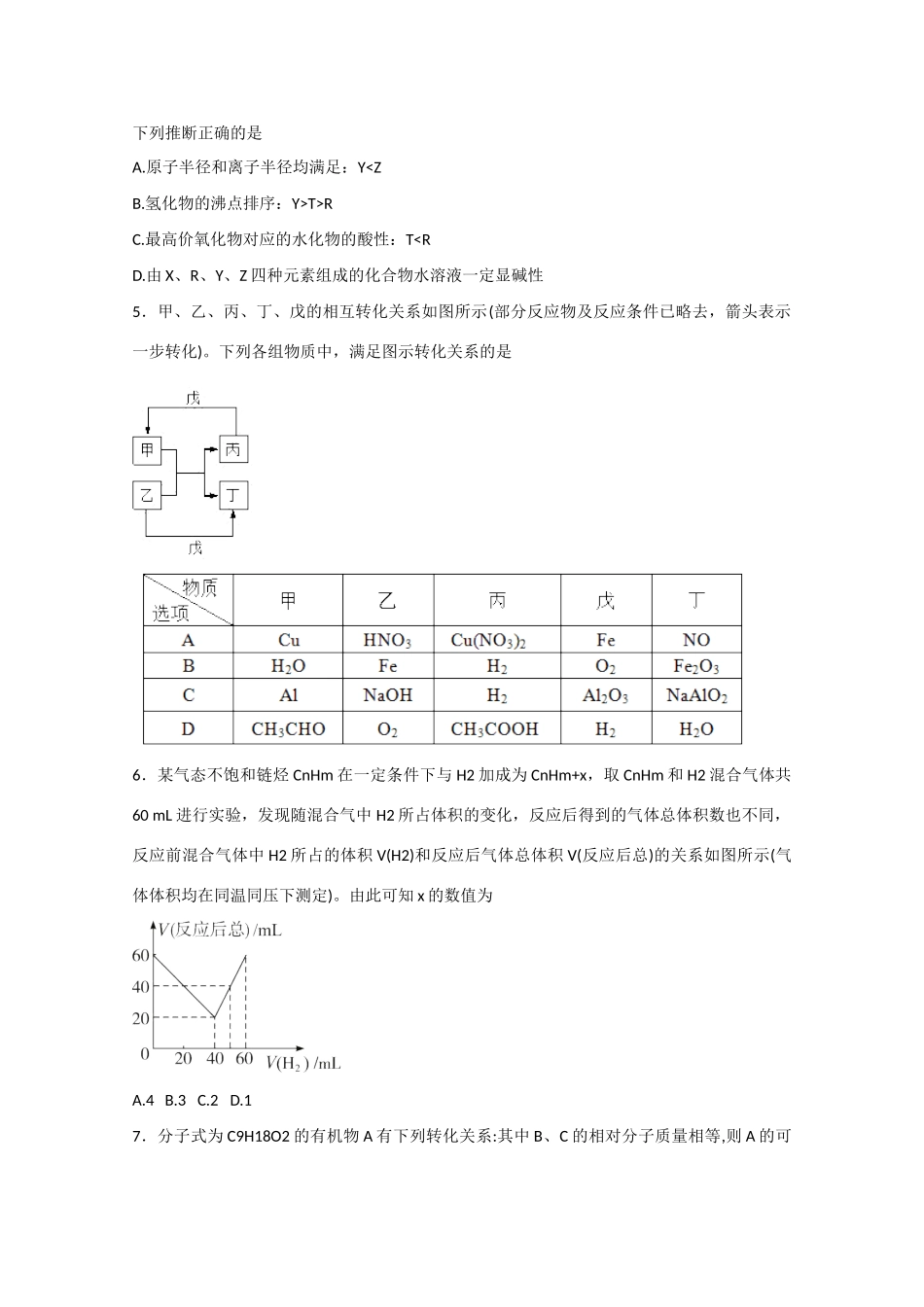 北京市昌平区高三化学4月模拟练习试卷-人教版高三全册化学试题_第2页