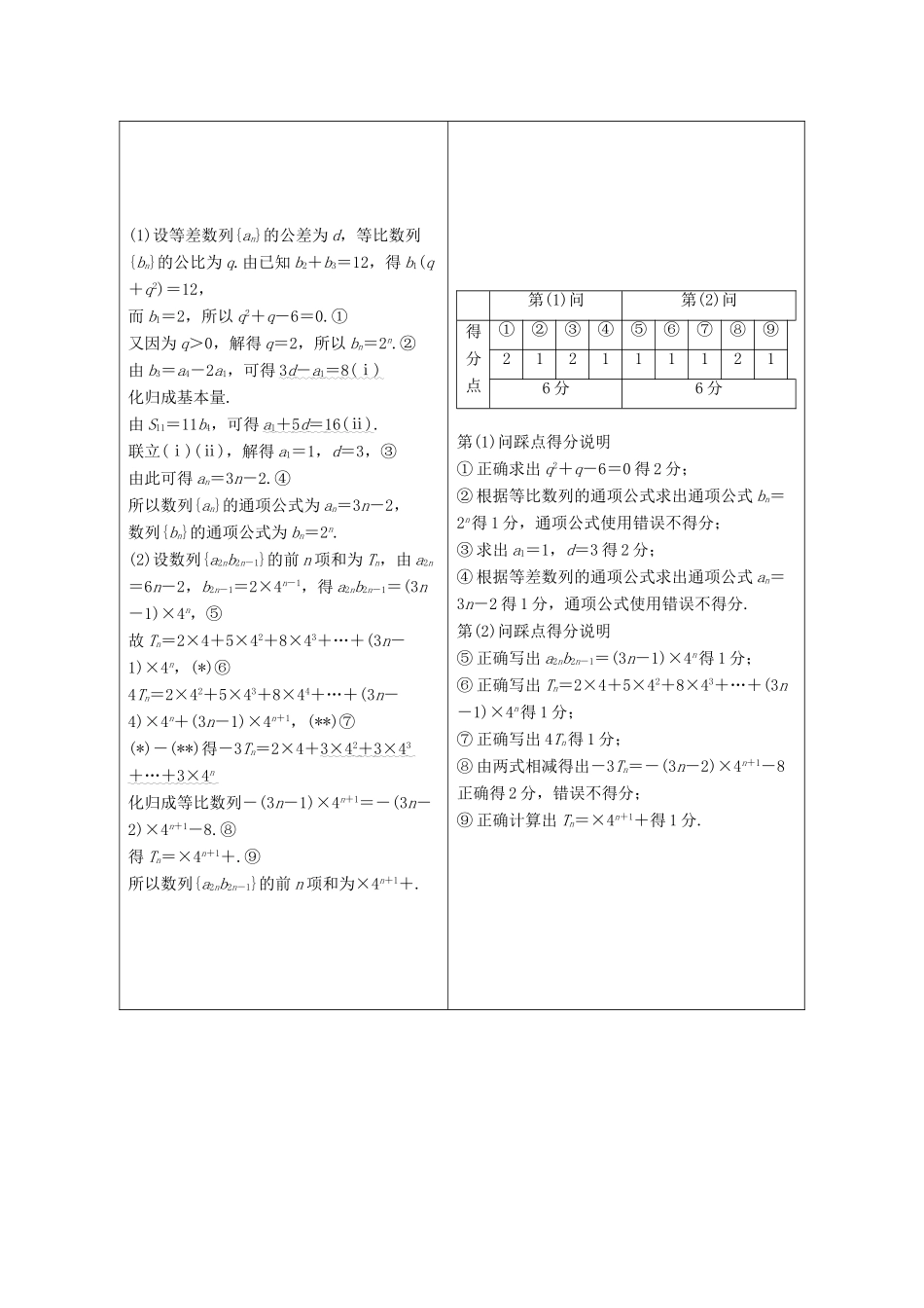 （京津鲁琼专用）高考数学二轮复习 第二部分 专题二 数列 高考解答题的审题与答题示范（二）（含解析）-人教版高三全册数学试题_第2页