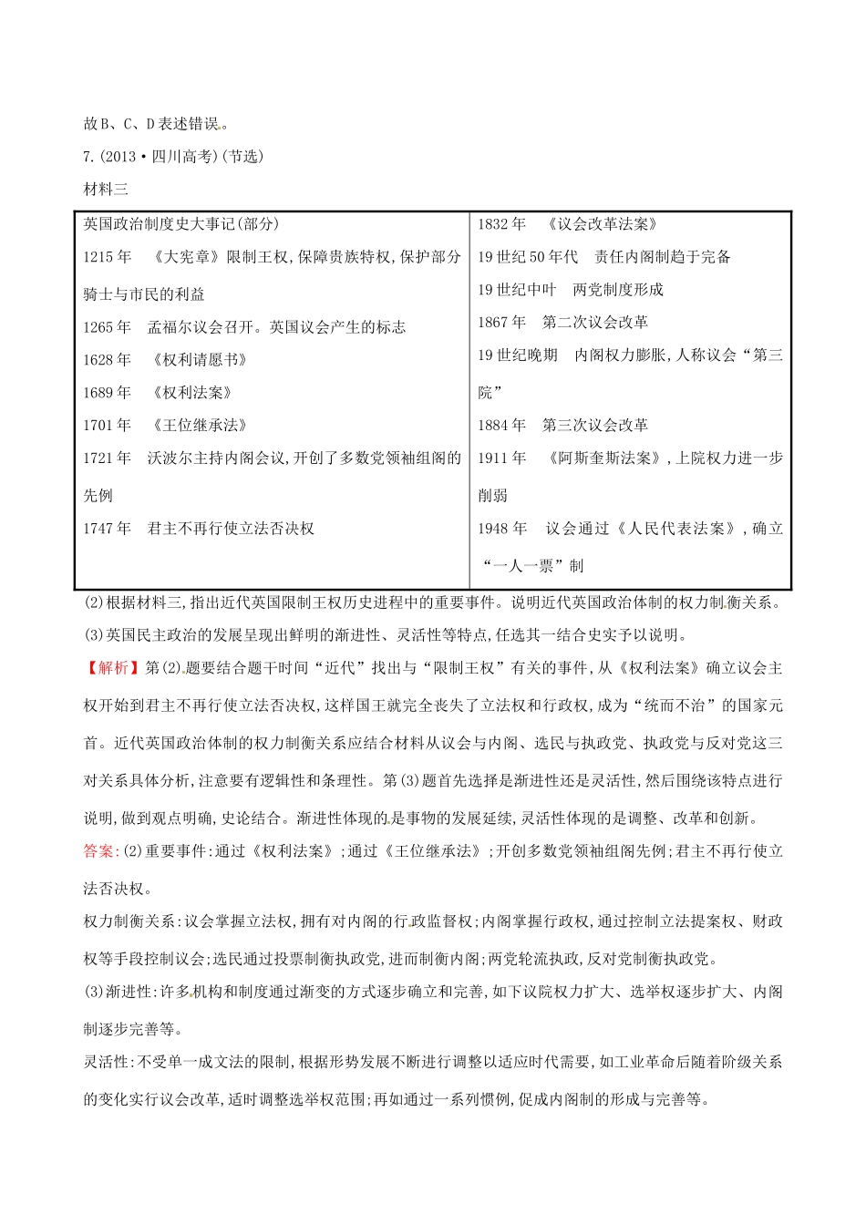 高中历史 高考真题体验3 岳麓版必修1-岳麓版高一必修1历史试题_第3页