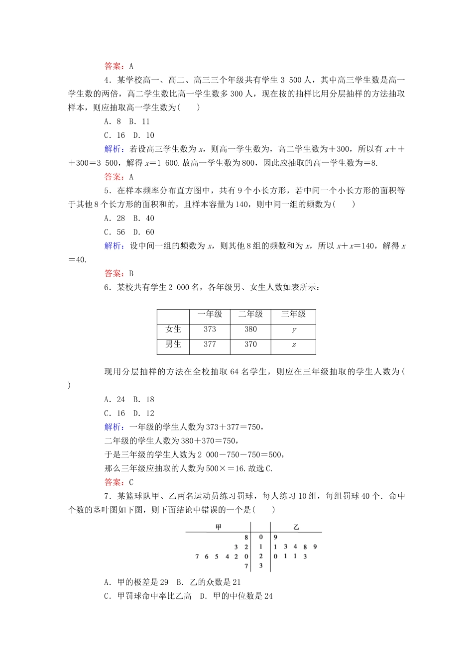 高中数学 章末质量检测（四） 新人教A版必修第二册-新人教A版高一第二册数学试题_第2页