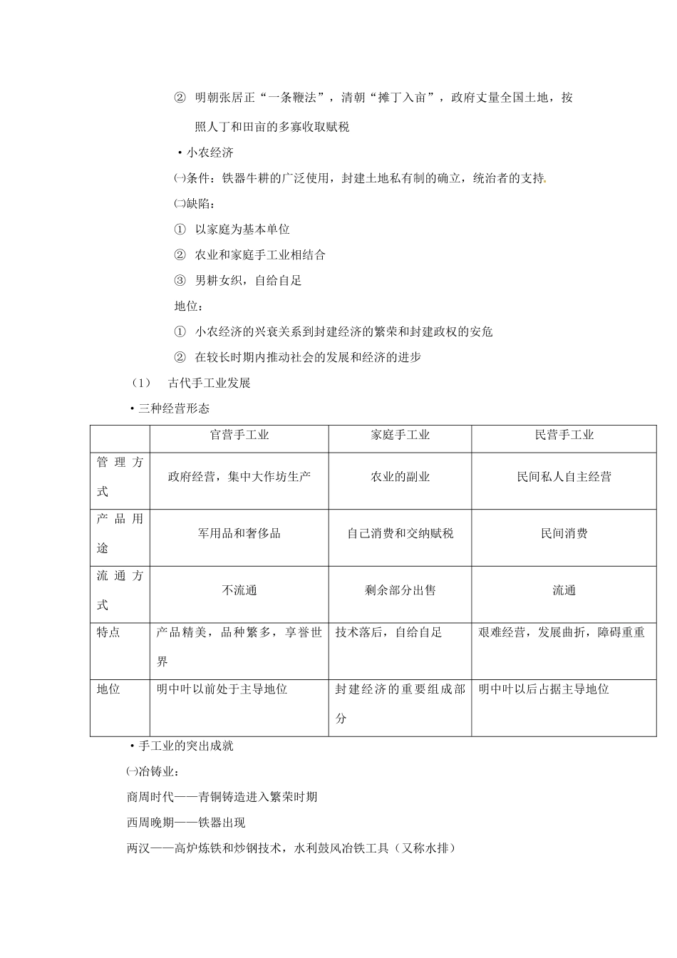 高考历史二轮专题复习 九 古代中国经济结构的变动及特点-人教版高三全册历史试题_第2页