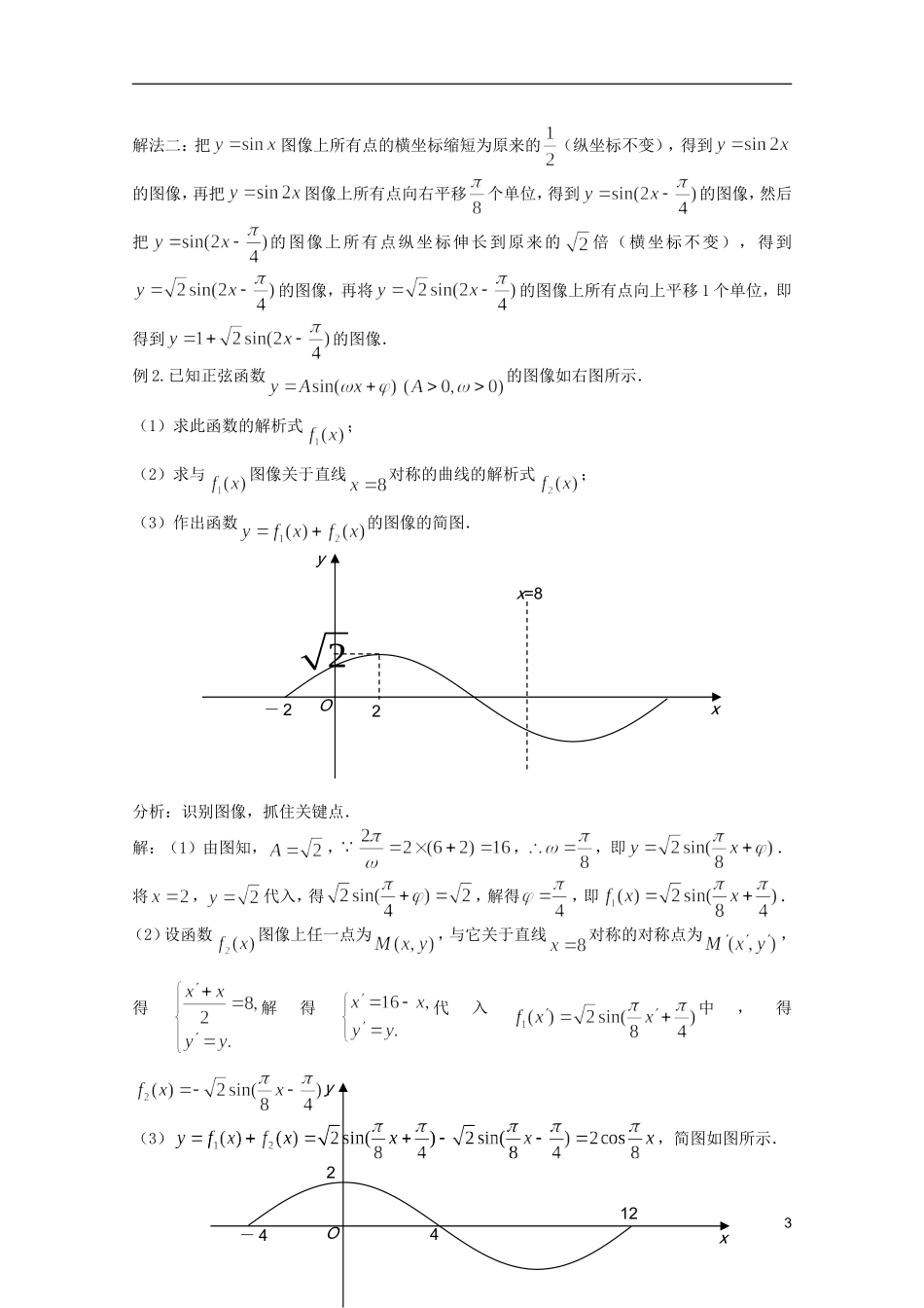 高考数学 考前最后一轮基础知识巩固之第三章 第5课 三角函数的图像和性质（一）_第3页