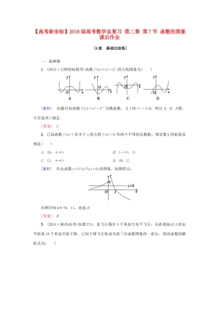 高考新坐标高考数学总复习 第二章 第7节 函数的图象课后作业-人教版高三全册数学试题