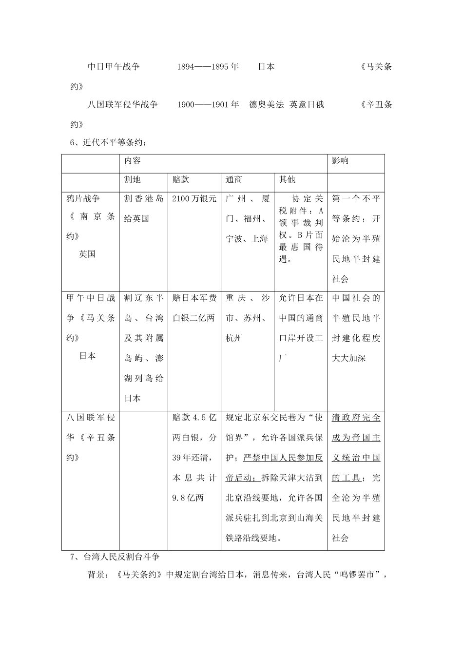 四川成都市高一历史 复习资料 人民版必修1_第2页