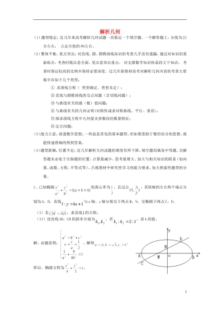 江苏省扬州市高考数学考前指导 解析几何练习题2-人教版高三全册数学试题