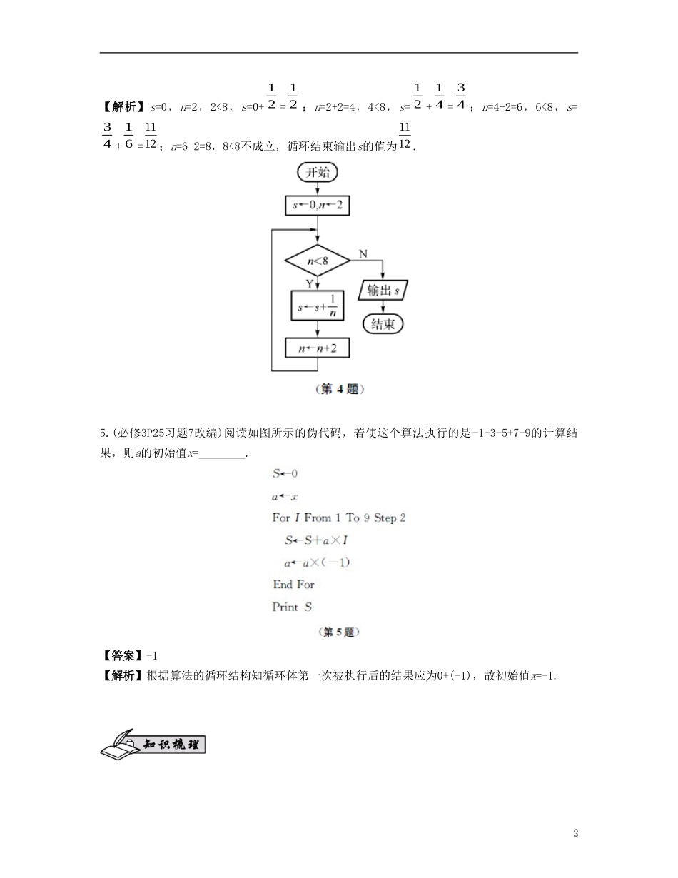 （江苏专用）高考数学大一轮复习 第十二章 算法、统计与概率 第65课 算法 文-人教版高三全册数学试题_第2页