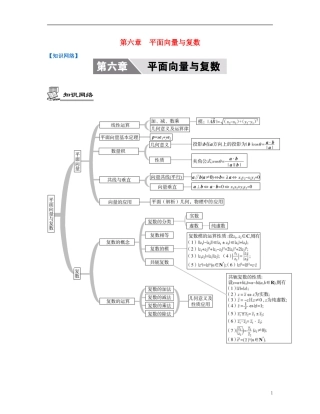 （江苏专用）高考数学大一轮复习 第六章 平面向量与复数 文-人教版高三全册数学试题