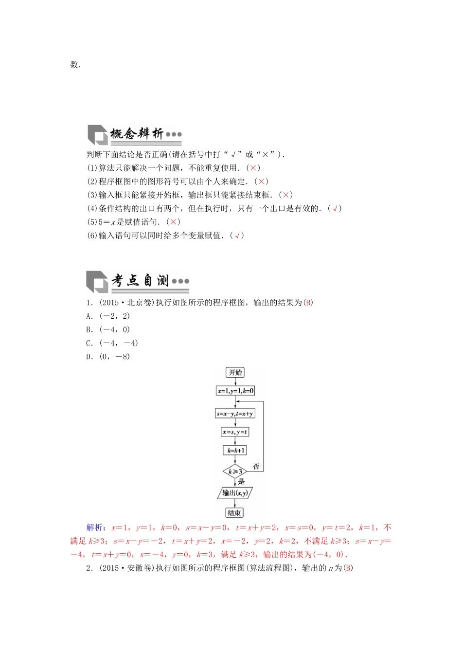 高考数学二轮复习 专题7 概率与统计、推理与证明、算法初步、框图、复数 第四讲 算法初步、框图、复数 文-人教版高三全册数学试题_第2页