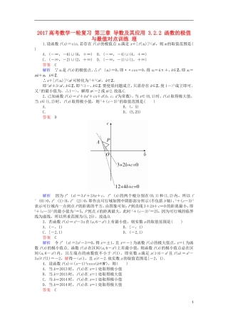 高考数学一轮复习 第三章 导数及其应用 3.2.2 函数的极值与最值对点训练 理-人教版高三全册数学试题