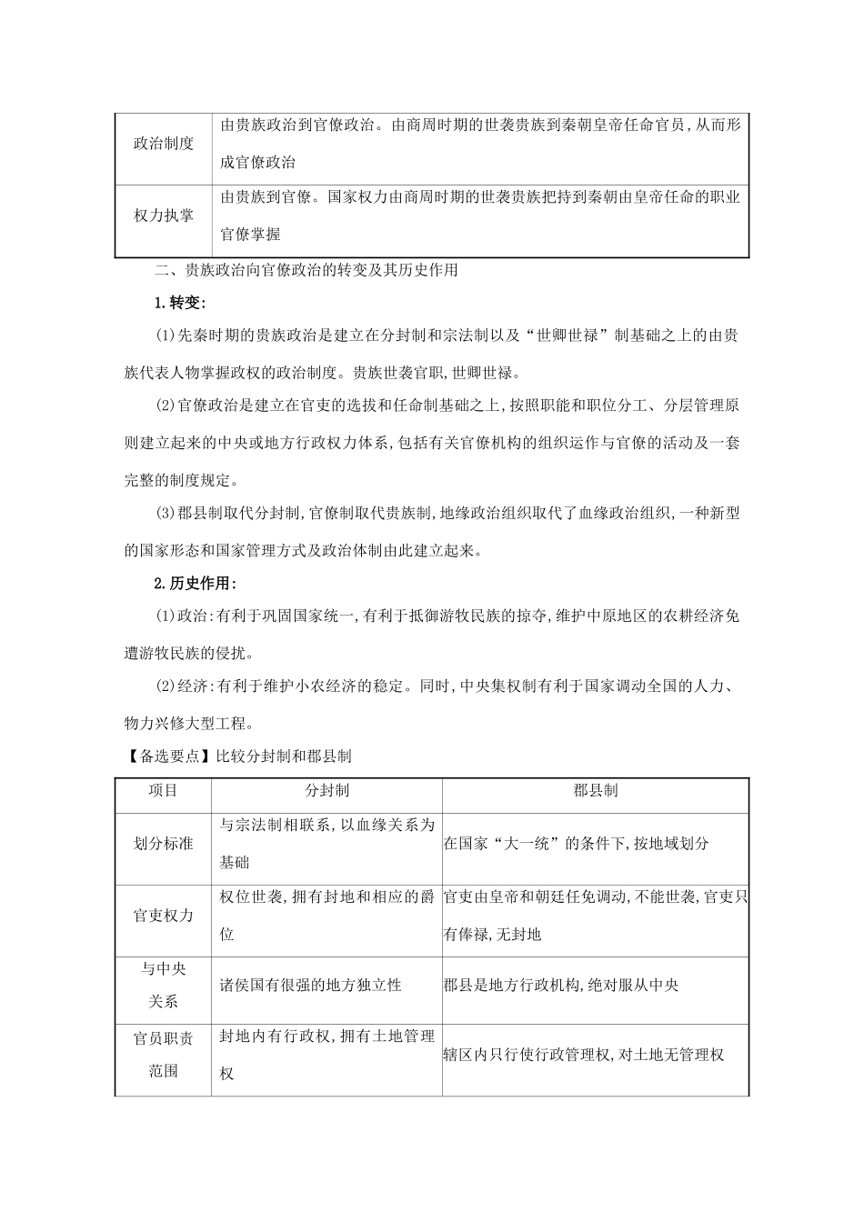 高考历史大一轮复习 第一单元 古代中国的政治制度 1.2 大一统与秦朝中央集权制度的确立素养提升 岳麓版-岳麓版高三全册历史试题_第2页