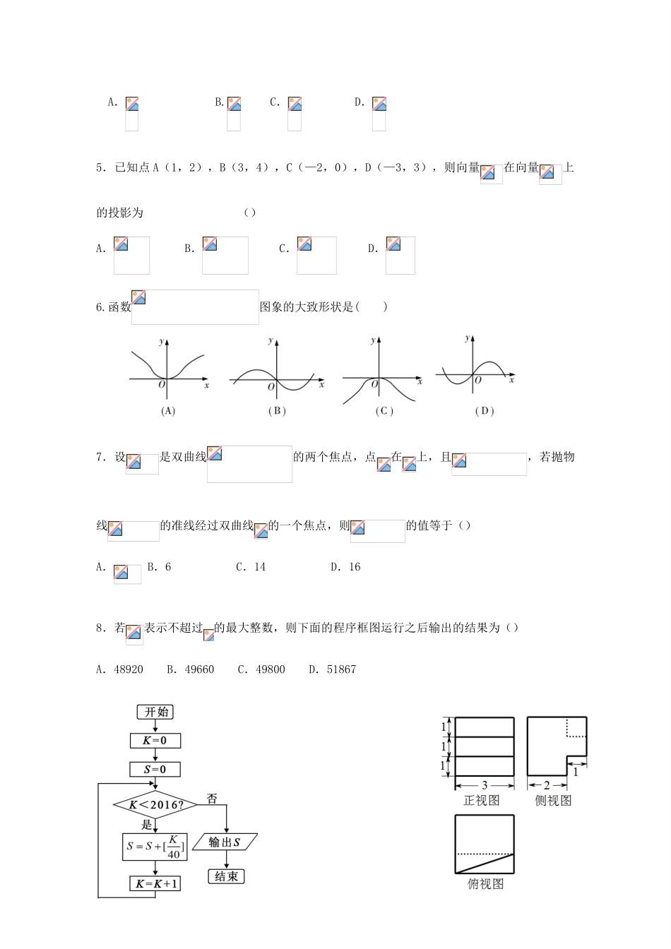 （全国卷Ⅲ）高考数学压轴卷 理-人教版高三全册数学试题_第2页