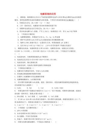 江苏省启东市高考化学专项复习 电化学基础 电解池 电解原理的应用（2）练习 新人教版-新人教版高三全册化学试题