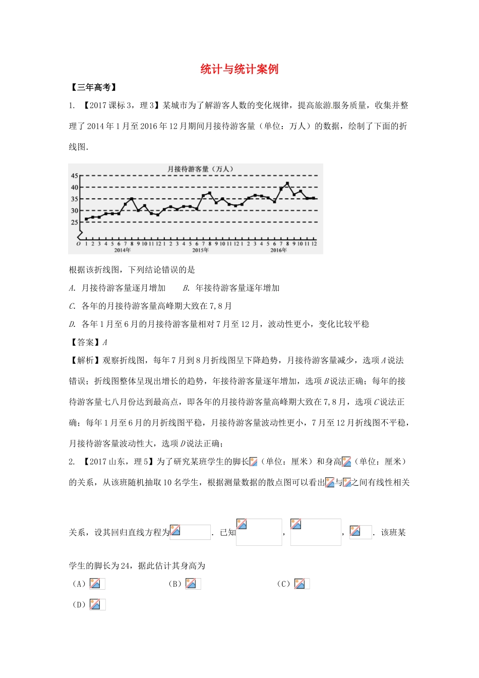 高考数学 专题12.3 统计与统计案例试题 理-人教版高三全册数学试题_第1页
