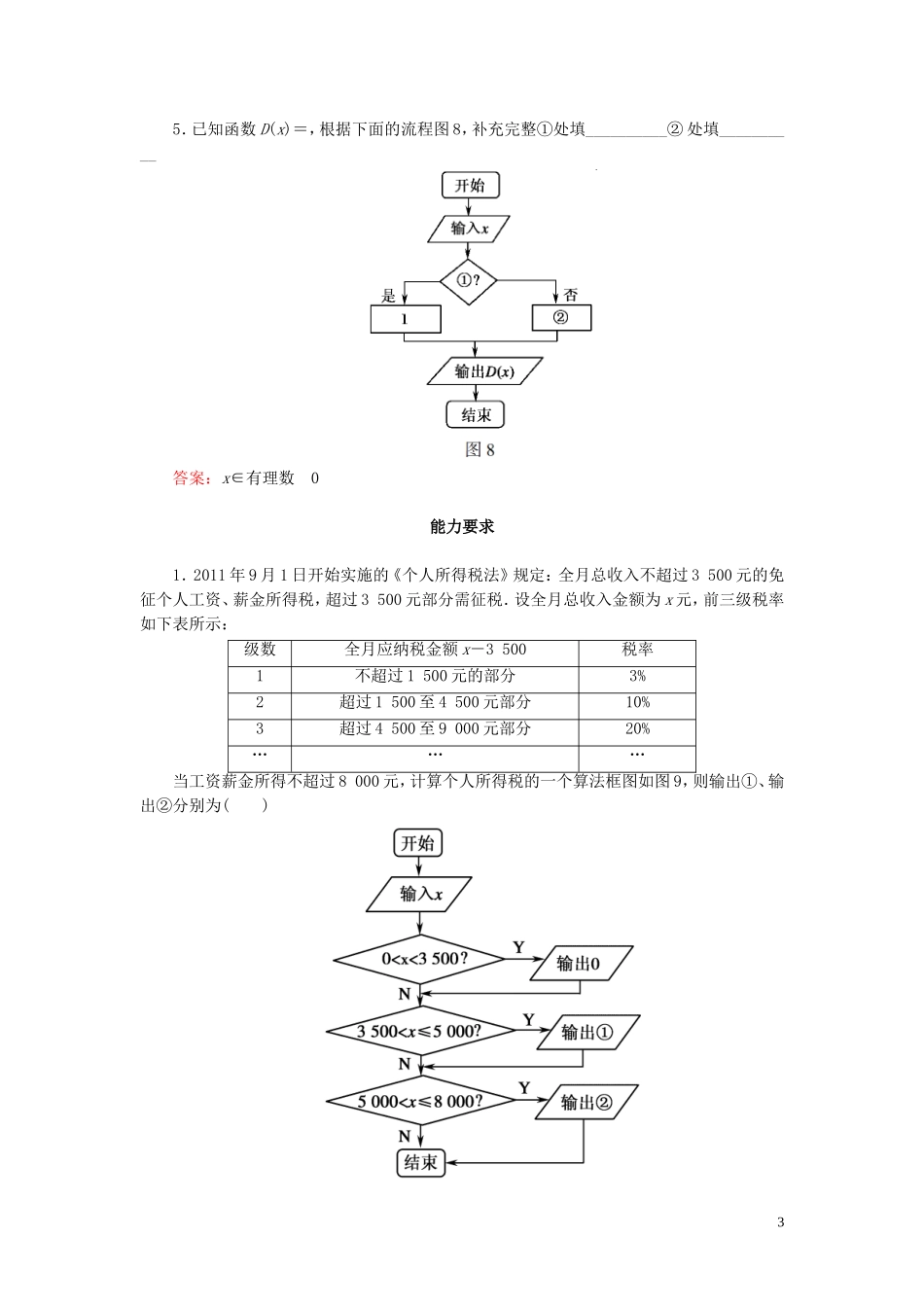 高中数学 第4章 框图 4-1-2 流程图(二)练习 新人教A版选修1-2-新人教A版高二选修1-2数学试题_第3页