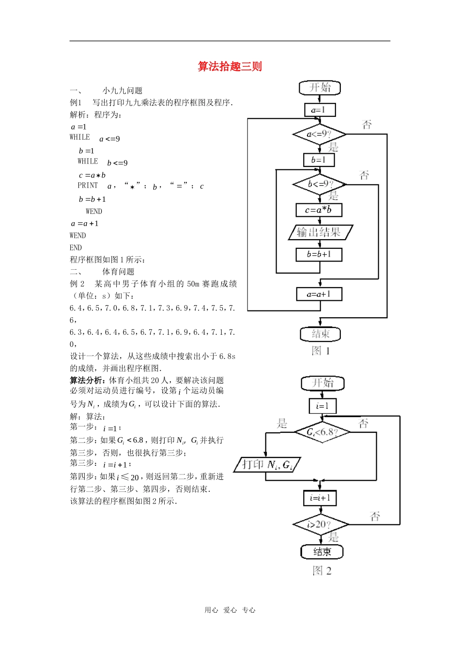 高考数学复习点拨 算法拾趣三则_第1页