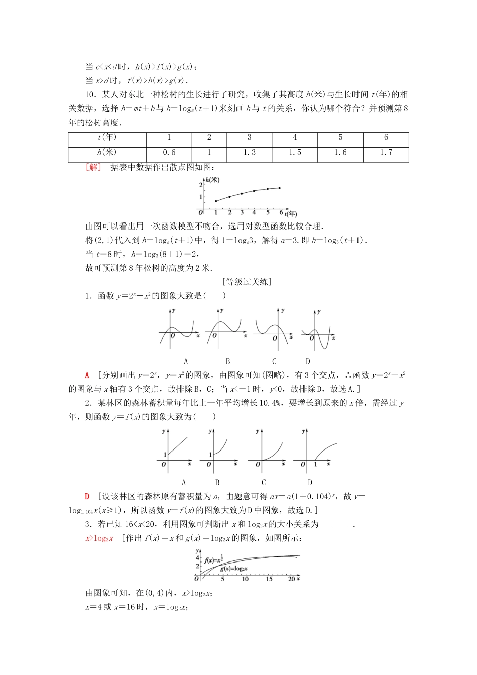 高中数学 课时分层作业31 不同函数增长的差异（含解析）新人教A版必修第一册-新人教A版高一第一册数学试题_第3页