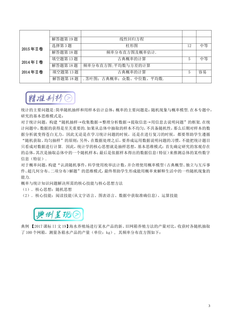 高考数学一轮复习 最拿分考点系列 考点4 统计与概率 文-人教版高三全册数学试题_第3页