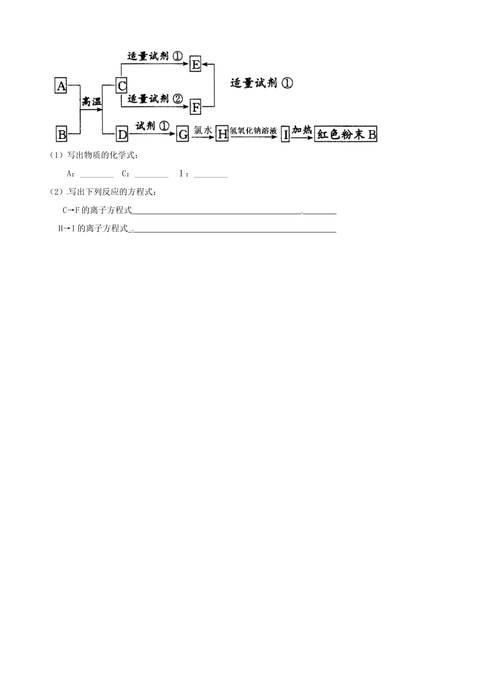 江苏省淮安市涟水县第一中学高中化学 练习23 苏教版必修1_第2页