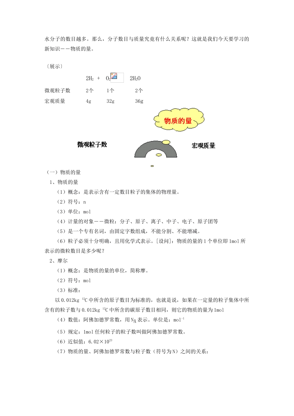 高一化学物质的量苏教版知识精讲_第2页