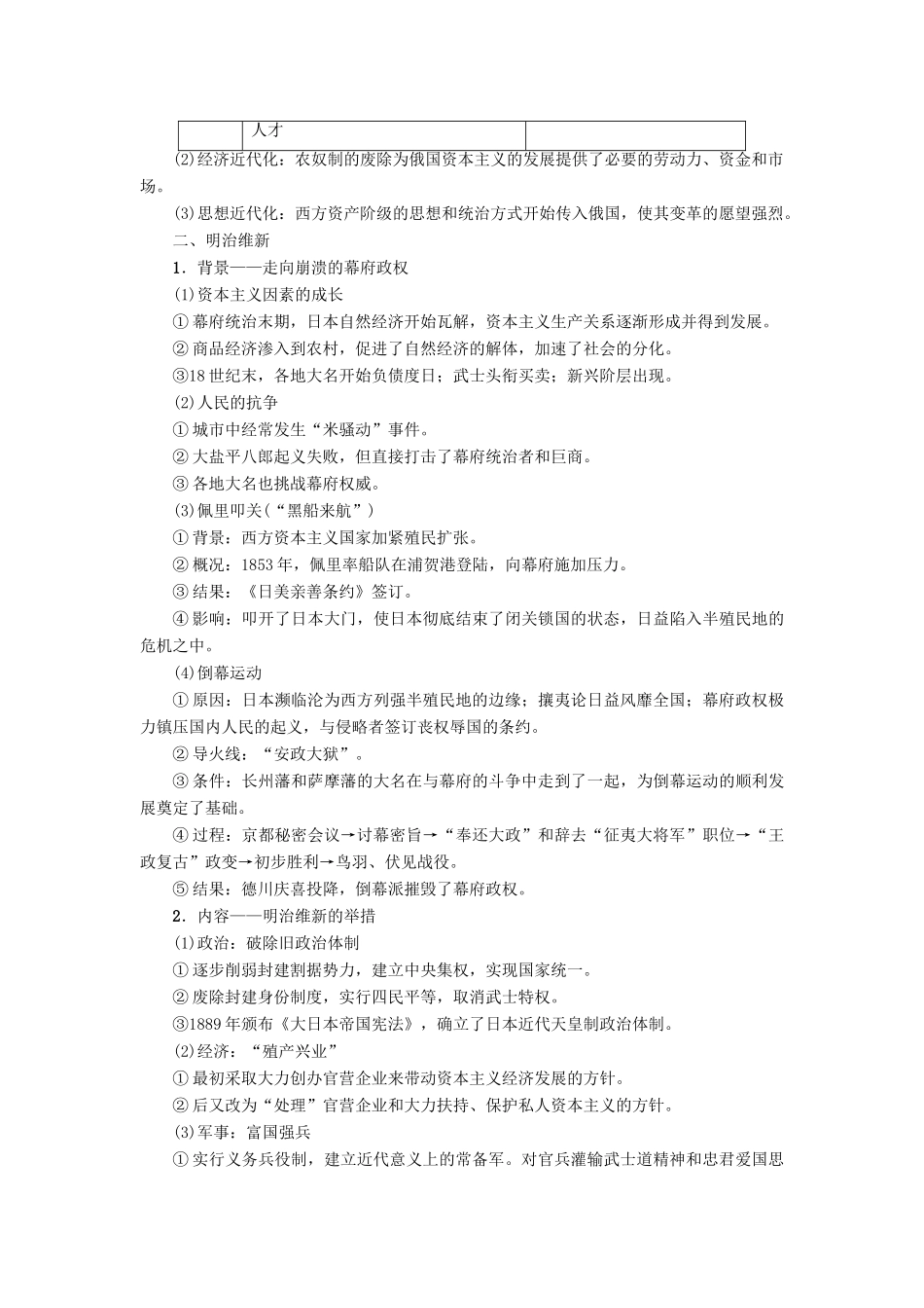 高考历史一轮复习 选考部分 历史上重大改革回眸 第2讲 近代中外历史上的重大改革教师用书 人民版-人民版高三全册历史试题_第2页