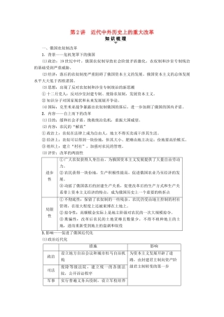 高考历史一轮复习 选考部分 历史上重大改革回眸 第2讲 近代中外历史上的重大改革教师用书 人民版-人民版高三全册历史试题