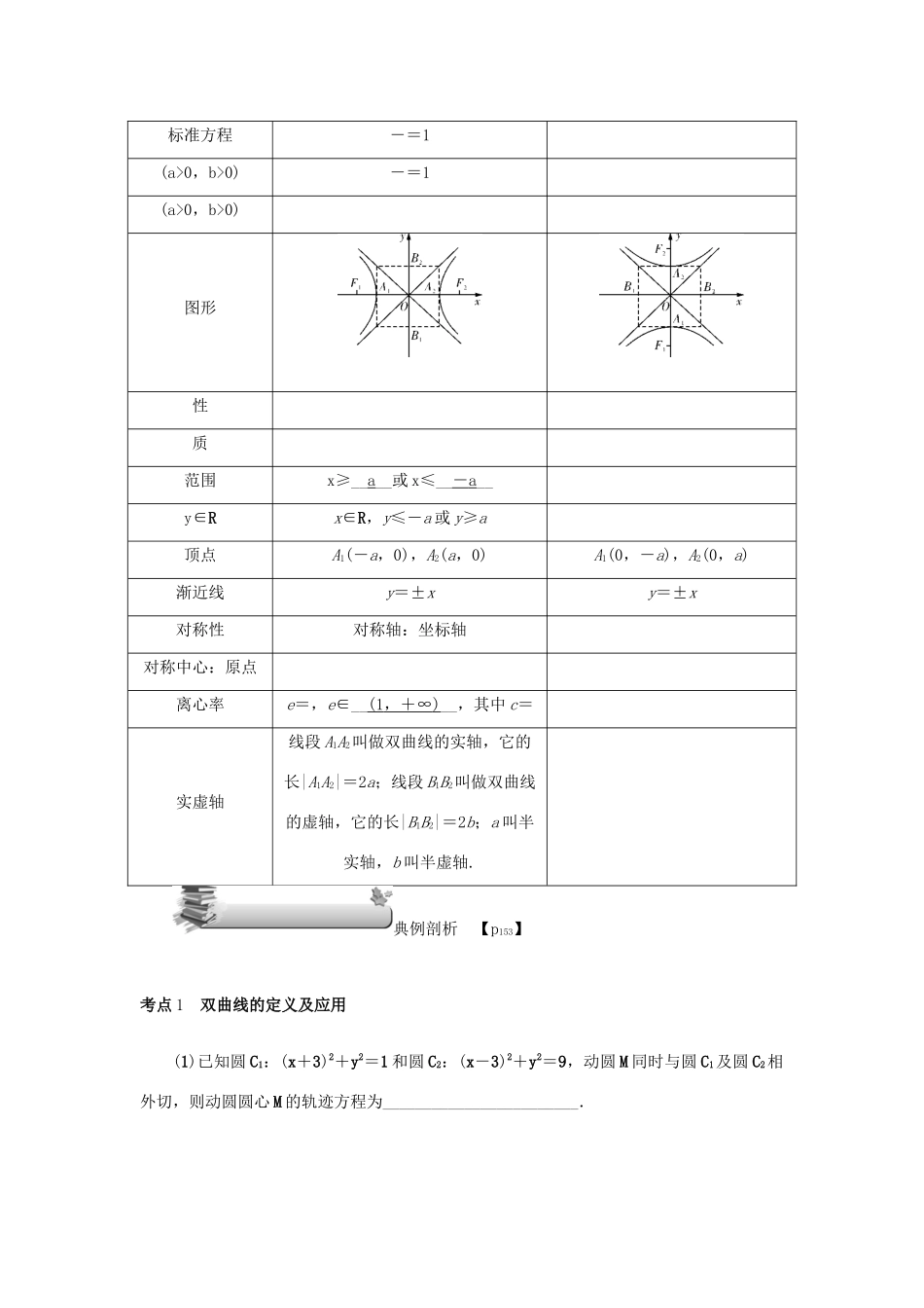 （名师导学）高考数学总复习 第十章 直线与圆、圆锥曲线 第67讲 双曲线练习 理（含解析）新人教A版-新人教A版高三全册数学试题_第3页